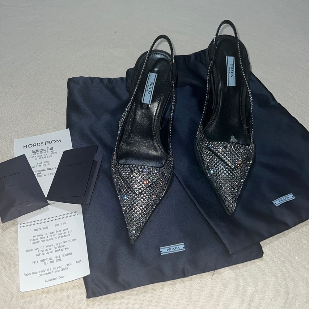 Prada Decolette Crystal Slingba